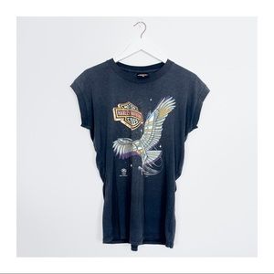 Harley Davidson Vintage Sleeveless Gray Eagle Tank T-Shirt